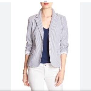 Banana Republic Factory Seersucker Academy Blazer Jacket